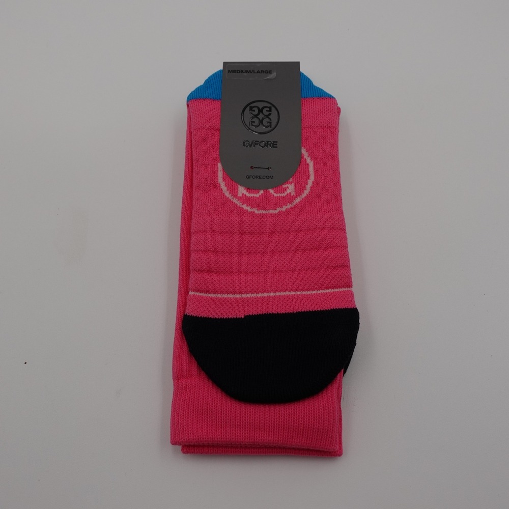G/FORE Pray For Birdies Crew Socks Womens M/L Pink NWT Golf Athletic GLA000006